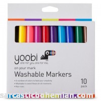 Yoobi 10ct Washable Markers Multicolor B01C3J2RX8